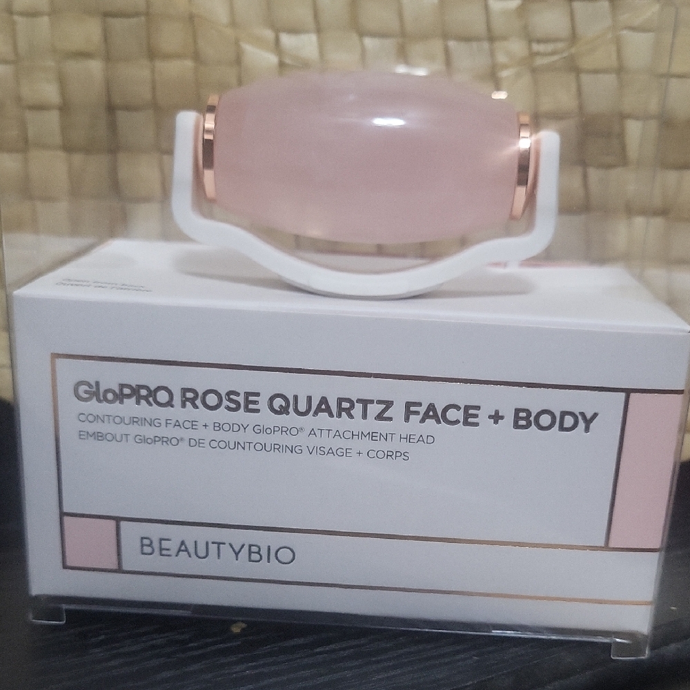 BeautyBio GloPRO Rose Quartz Face + Body Tool - Pink